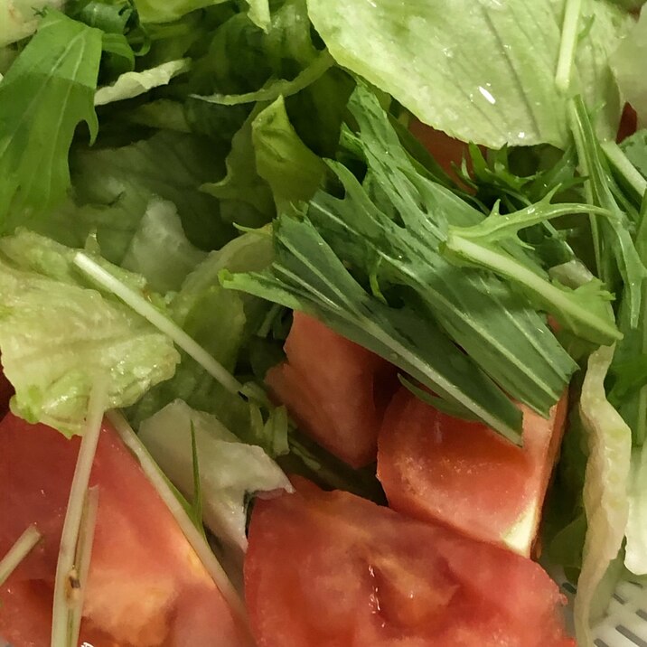 水菜とトマトのフレンチサラダ